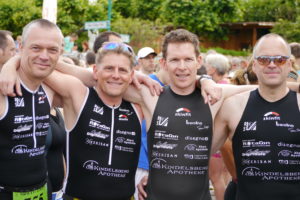 RSVler beim Duathlon in Bonn [v.l. n. r. Dirk Englisch, Reiner Bordihn, Torsten Völkel, Jens Kanis]