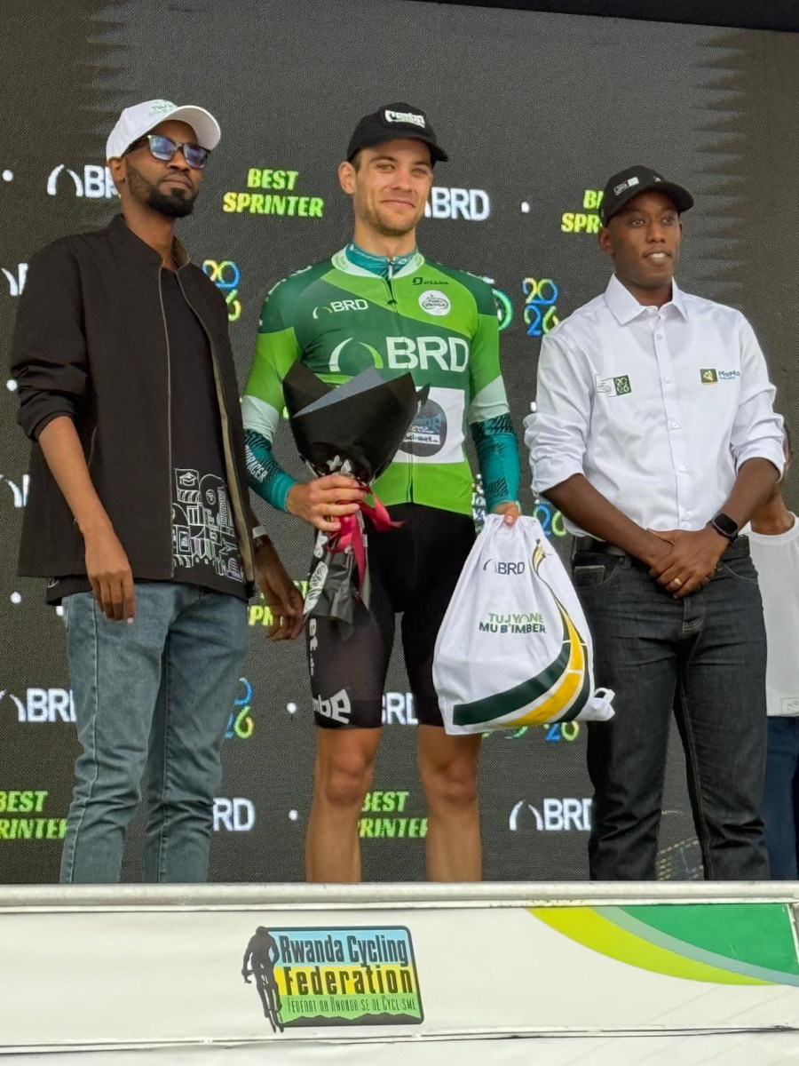 Miguel Heidemann im Sprinttrikot der Tour du Rwanda. (Foto: REMBE | rad-net)