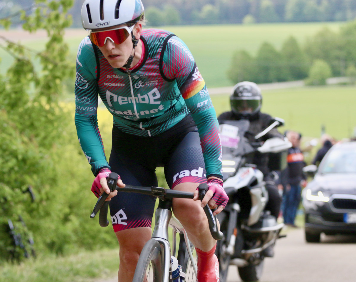 Franziska Brauße beim Bundesligarennen in Berghülen. (Foto: Dominic Reichert)